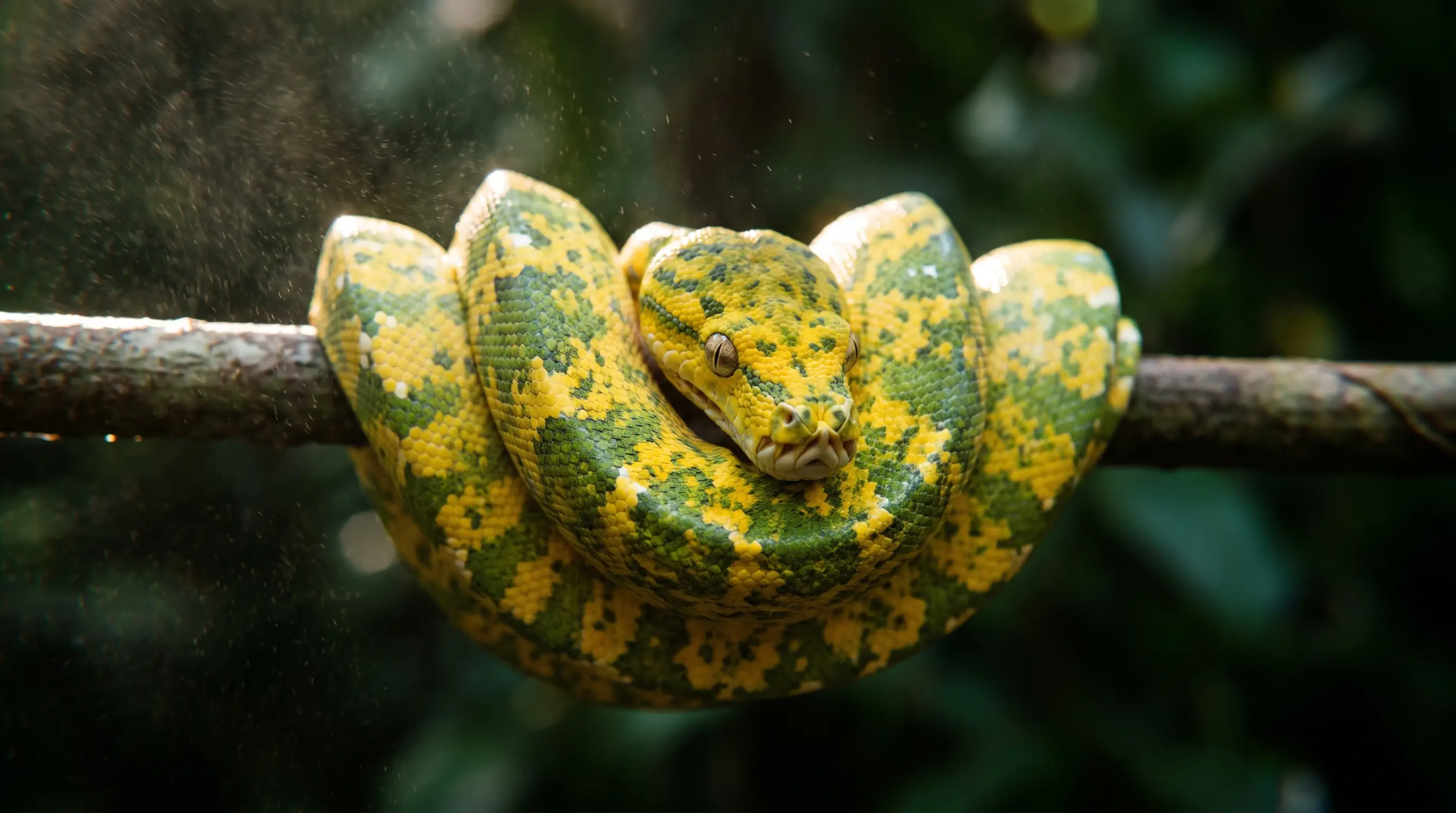 Green Tree Python (Morelia viridis), illustration 1
